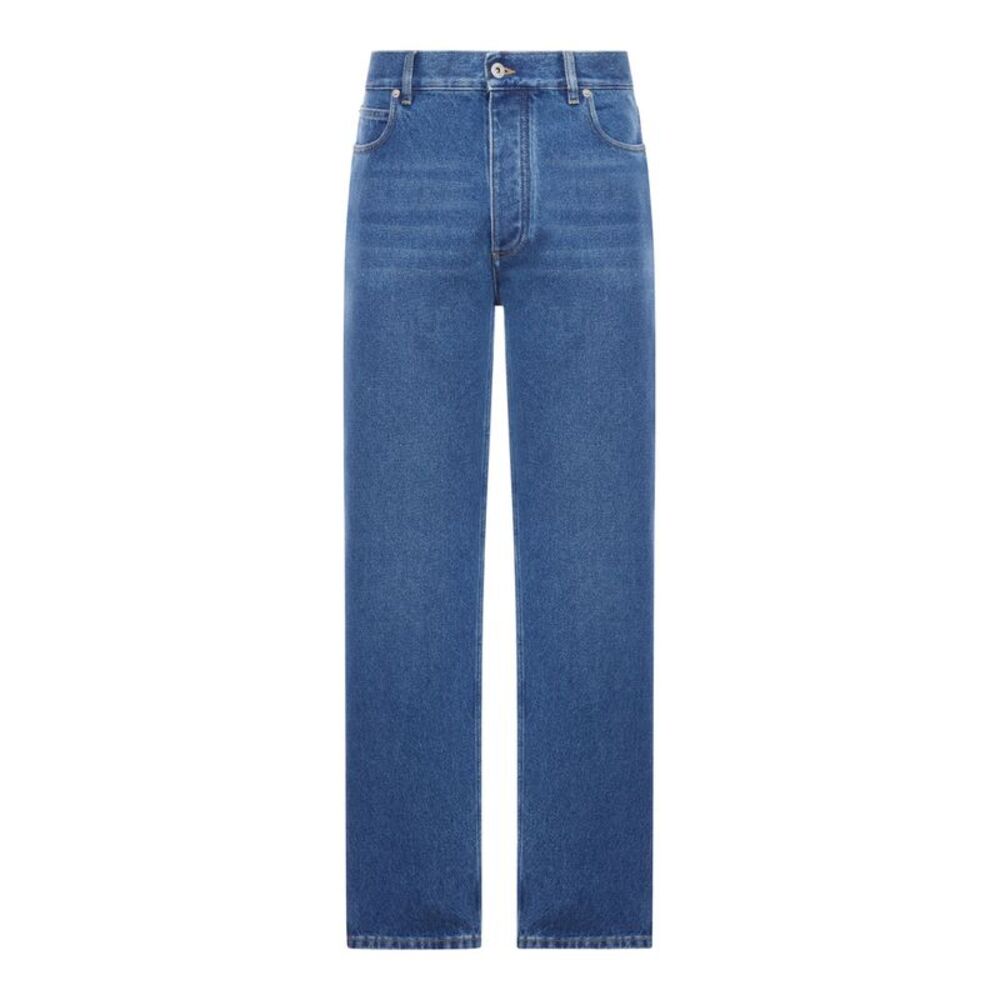 Bottega Veneta Men Wide Leg Jeans In Cotton Denim